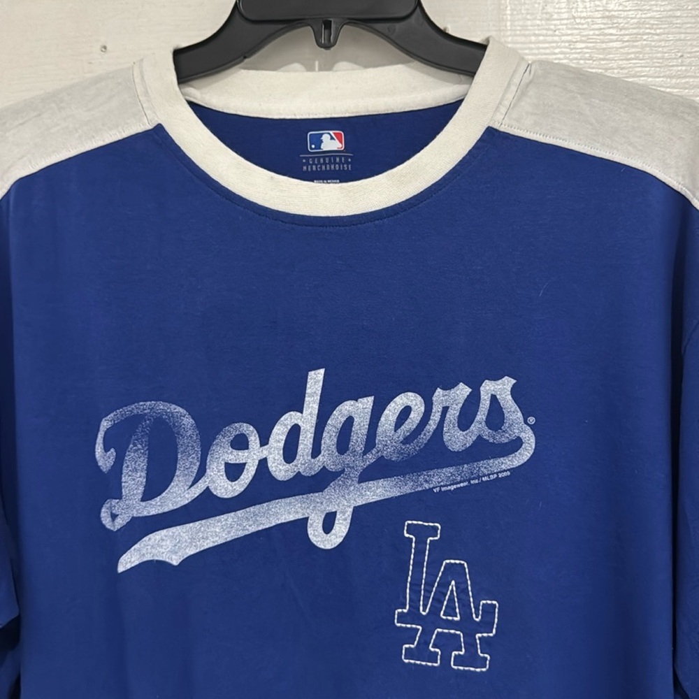 Vintage LA Dodgers T-Shirt 100%Cotton Tee Blue and White | Men's XL (Like XXL)